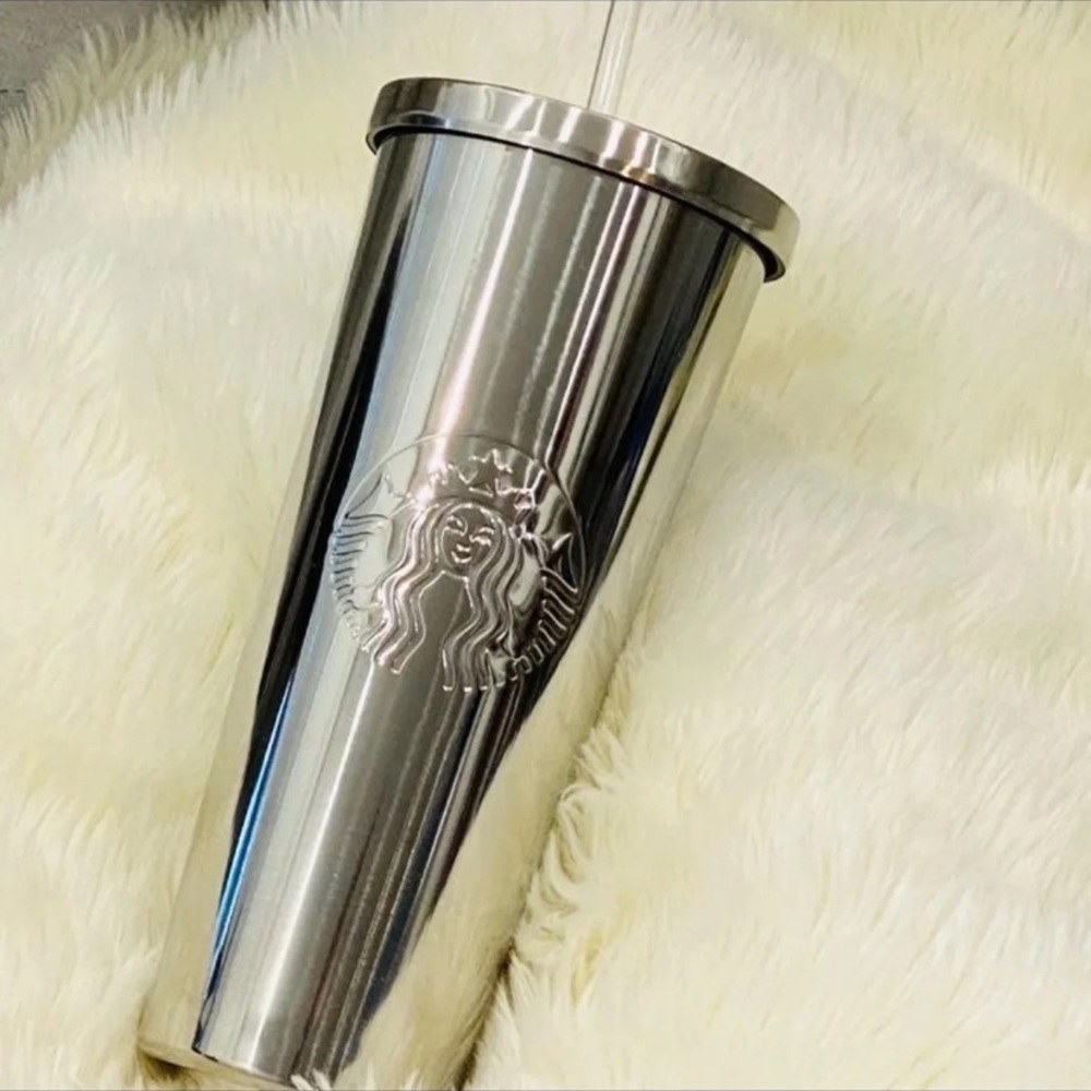 Starbucks Tumbler Mirror Metal Stainless Cold Cup - Picture 3 of 7